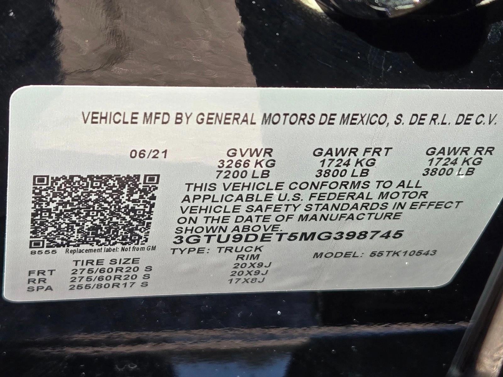 2021 GMC Sierra 1500 Crew Cab Short Box 4-Wheel Drive SLT