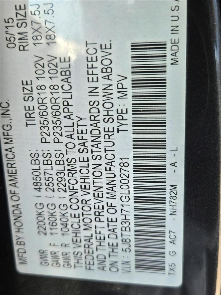 2016 Acura RDX FWD with Advance Package