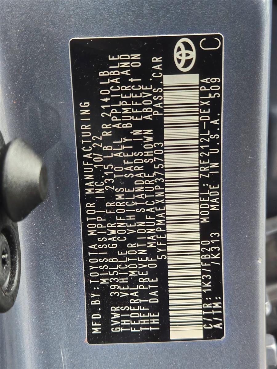 2022 Toyota Corolla LE CVT (Natl)