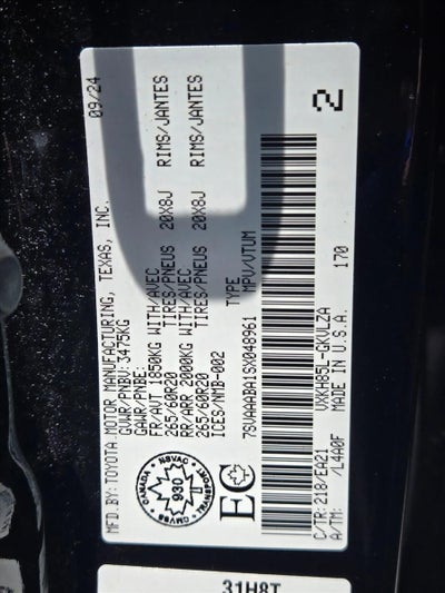 2025 Toyota Sequoia Limited 4WD (SE)