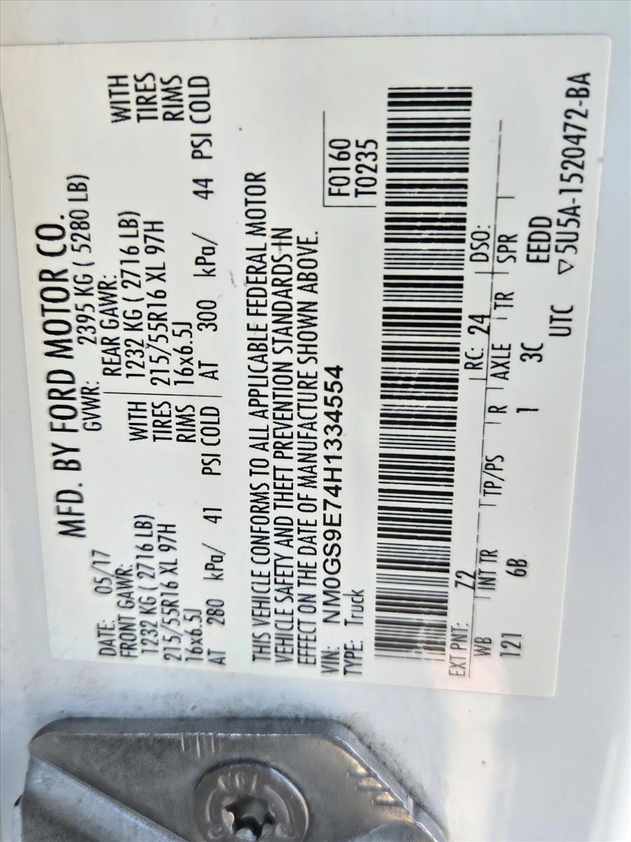 2017 Ford Transit Connect Wagon XL LWB w/Rear Symmetrical Doors