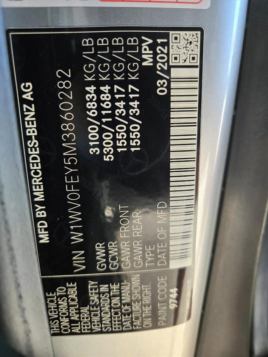 2021 Mercedes-Benz Metris Passenger Van Standard Roof 126" Wheelbase