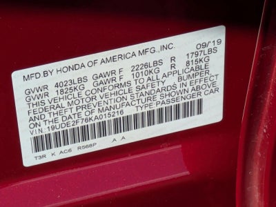 2019 Acura ILX Sedan w/Premium Pkg