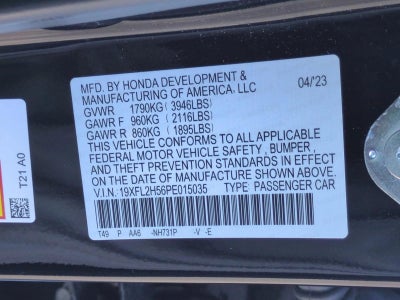 2023 Honda Civic Hatchback LX CVT