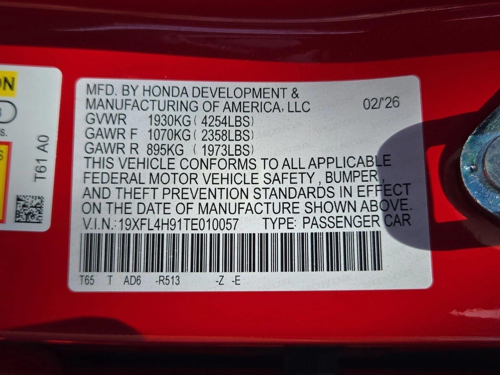 2026 Honda Civic Hatchback Hybrid Sport Touring CVT