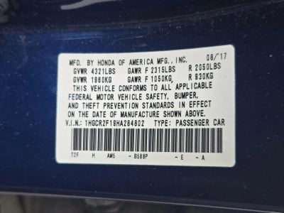 2017 Honda Accord Sedan Sport SE CVT
