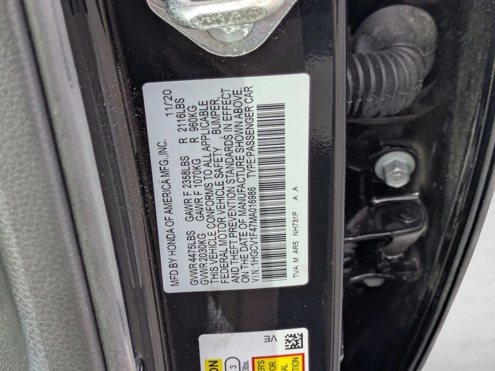 2021 Honda Accord Sedan Sport SE 1.5T CVT