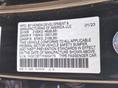 2023 Honda Accord Hybrid Sport-L Sedan