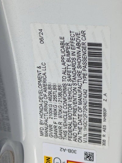 2024 Honda Accord Hybrid Sport-L Sedan