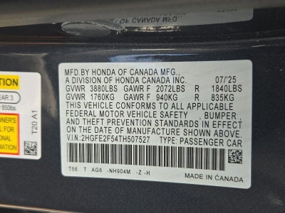 2026 Honda Civic Sedan Sport CVT