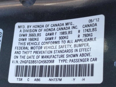 2012 Honda Civic Coupe LX Automatic