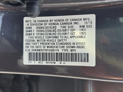 2015 Honda CR-V EX-L 2WD with Navigation