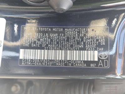 2016 Toyota Corolla 4dr Sdn CVT Auto LE (Natl)