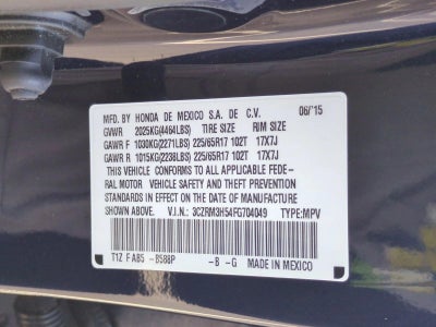 2015 Honda CR-V EX 2WD