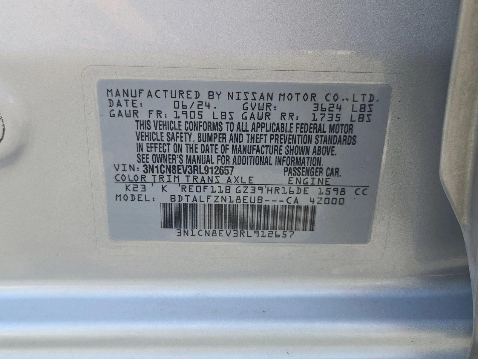 2024 Nissan Versa SV CVT
