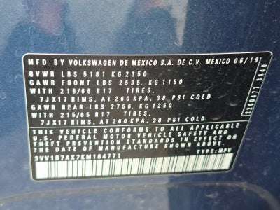 2019 Volkswagen Tiguan 2.0T S FWD