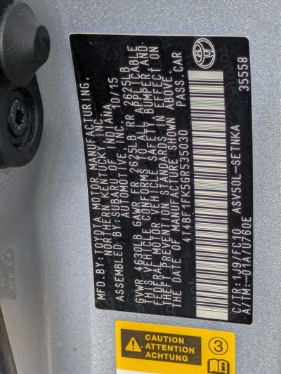2016 Toyota Camry 4dr Sdn I4 Auto LE (SE)