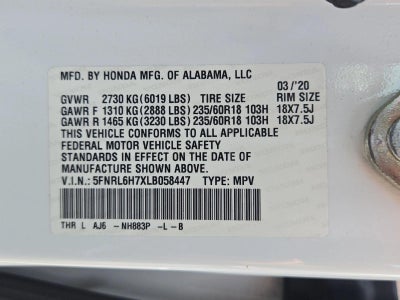 2020 Honda Odyssey EX-L Auto