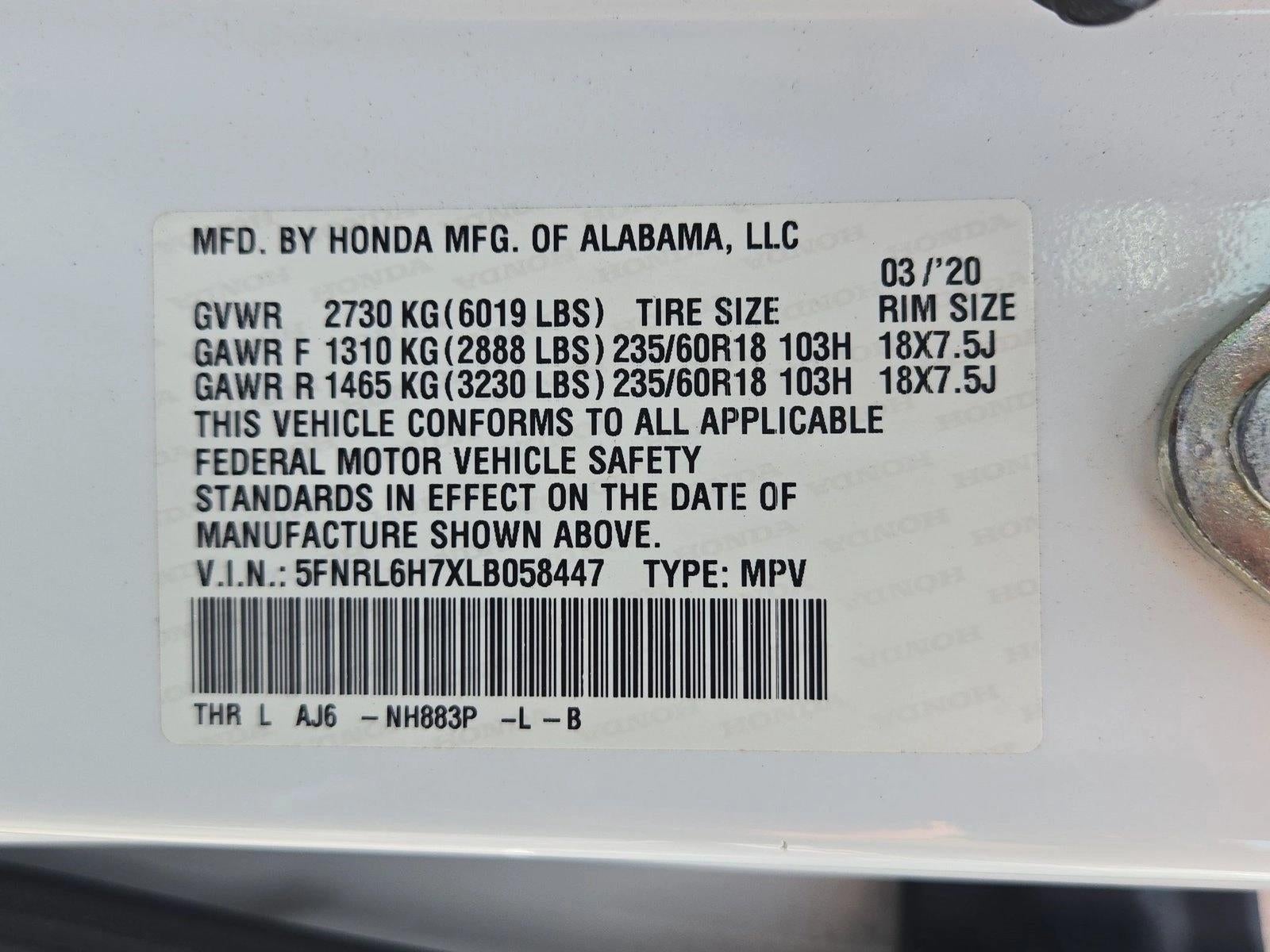 2020 Honda Odyssey EX-L Auto