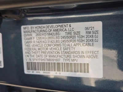 2021 Honda Pilot Elite AWD