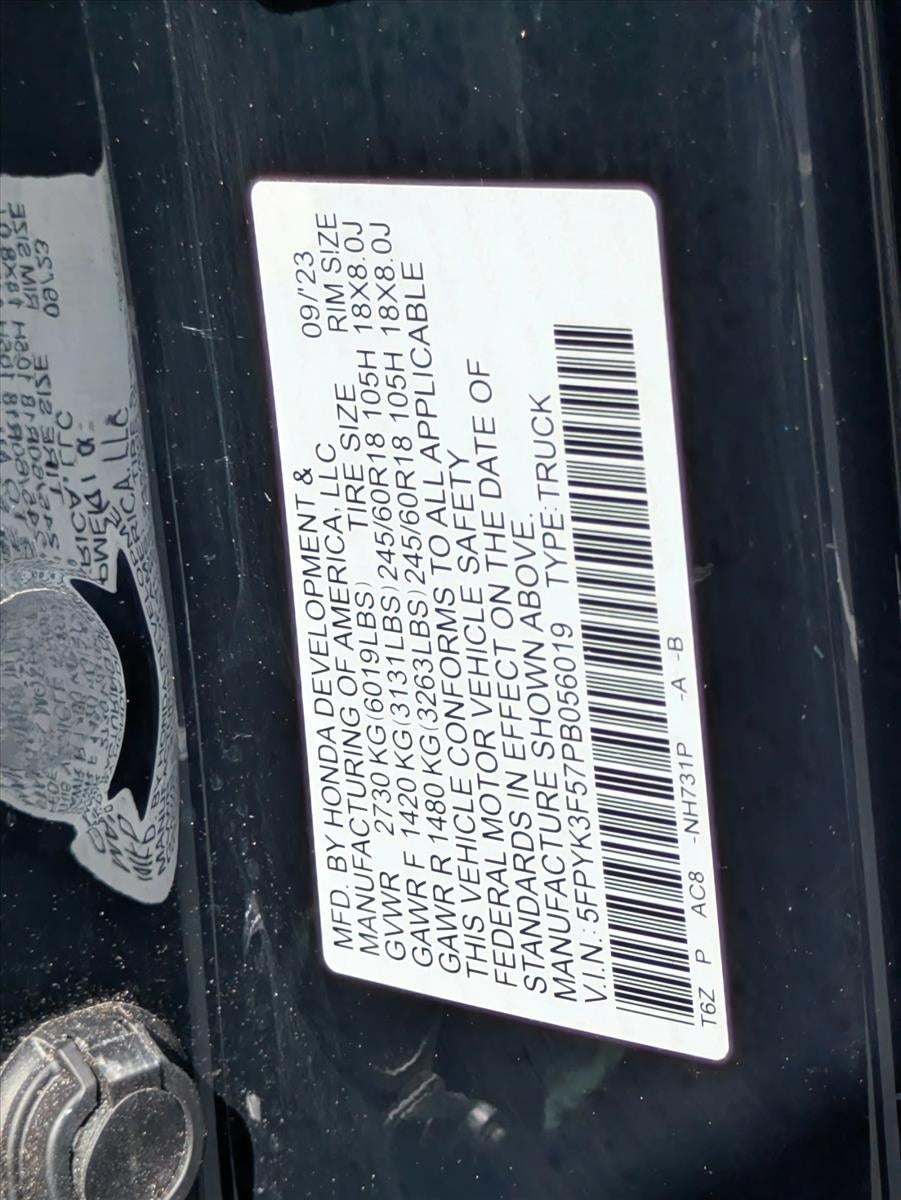 2023 Honda Ridgeline RTL AWD