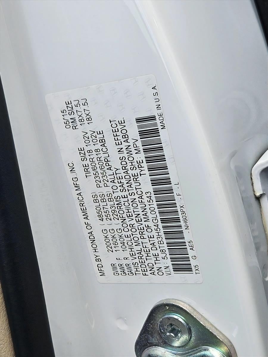2016 Acura RDX FWD with Technology Package