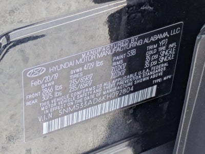 2019 Hyundai SANTA FE SEL 2.4L Auto FWD