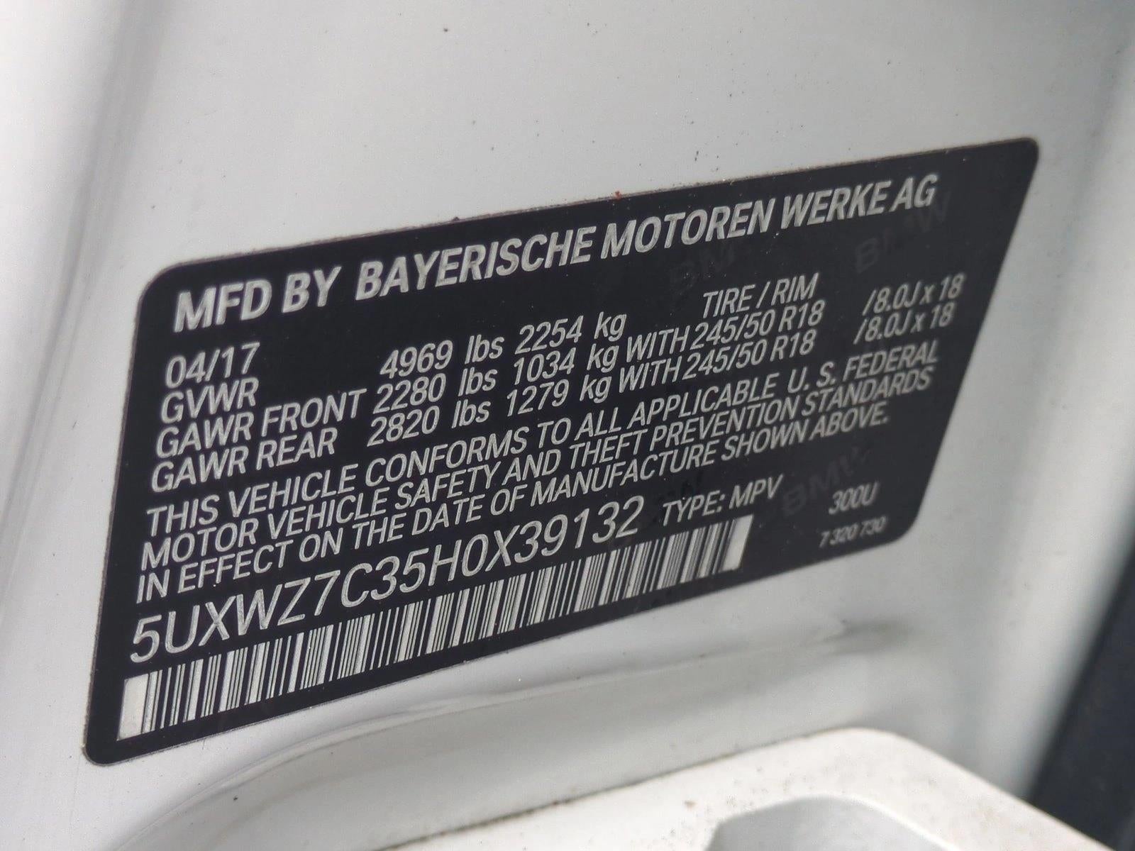 2017 BMW X3 sDrive28i Sports Activity Vehicle