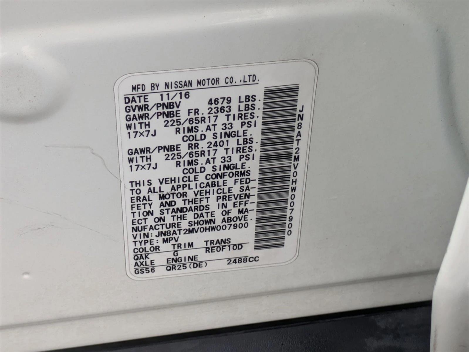 2017 Nissan Rogue AWD S