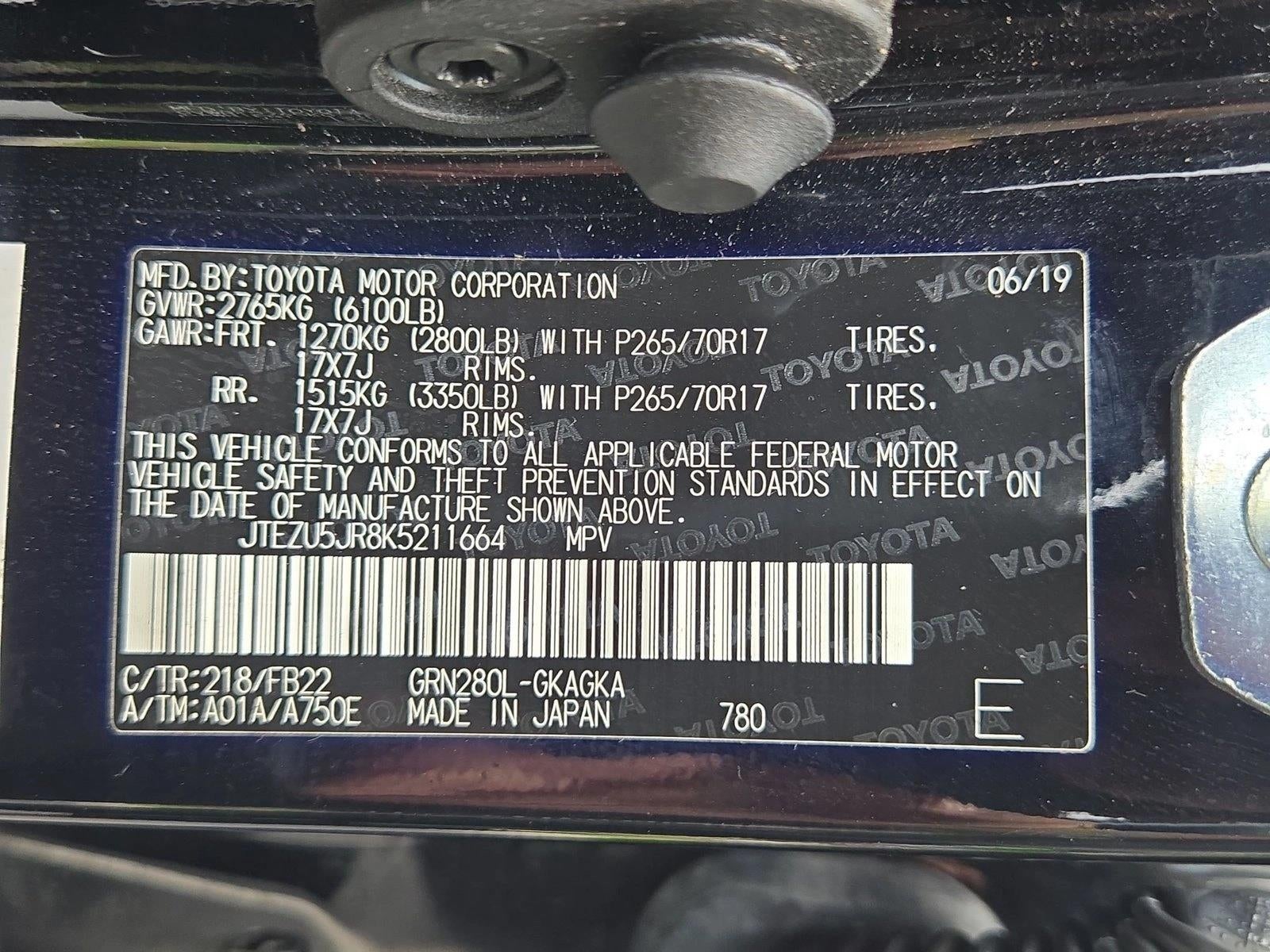 2019 Toyota 4Runner SR5 2WD (Natl)