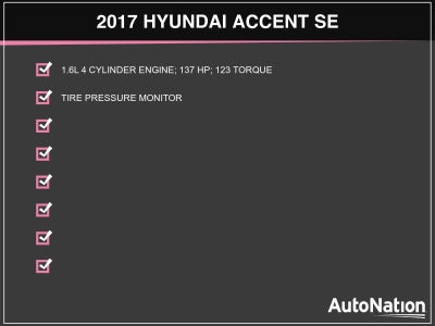 2017 Hyundai ACCENT SE Sedan Auto