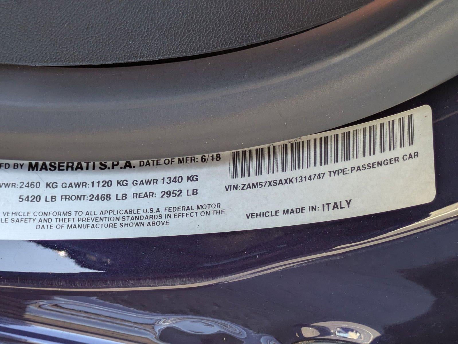 2019 Maserati Ghibli 3.0L