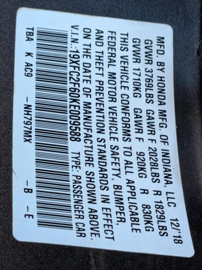 2019 Honda Civic Sedan LX CVT
