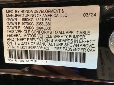 2024 Honda Accord Sedan EX CVT