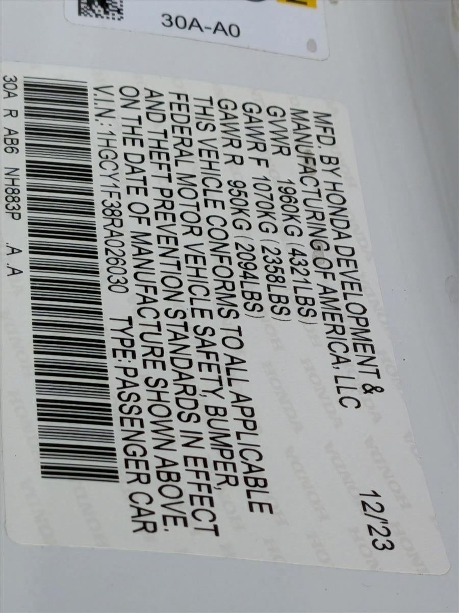 2024 Honda Accord Sedan EX CVT