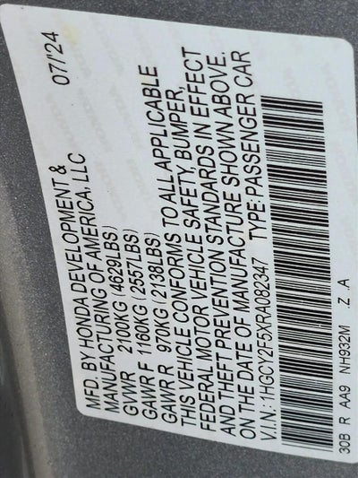 2024 Honda Accord Hybrid Sport Sedan