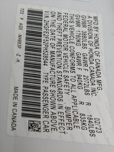 2023 Honda Civic Sedan Sport CVT