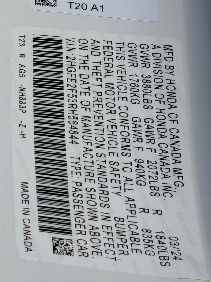 2024 Honda Civic Sedan Sport CVT