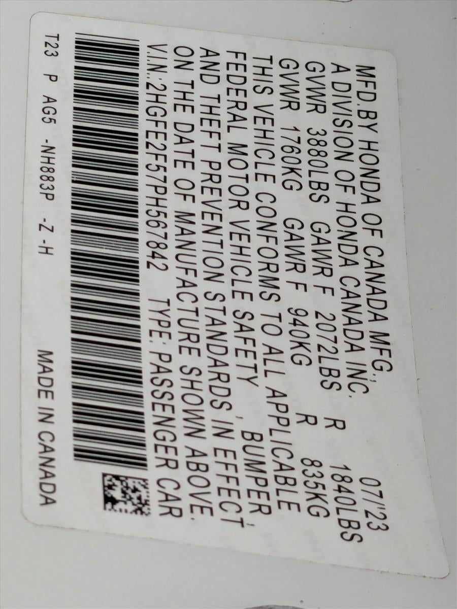 2023 Honda Civic Sedan Sport CVT