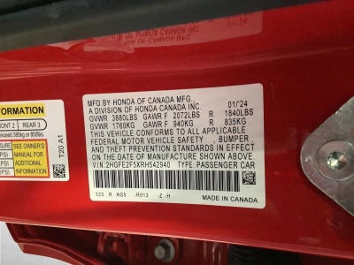 2024 Honda Civic Sedan Sport CVT