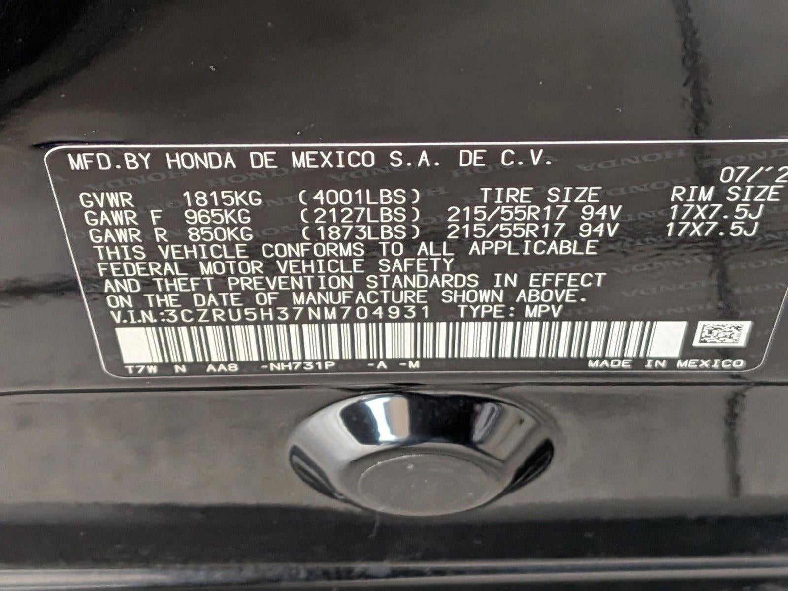 2022 Honda HR-V LX 2WD CVT