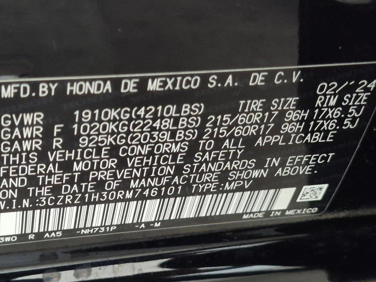 2024 Honda HR-V LX 2WD CVT