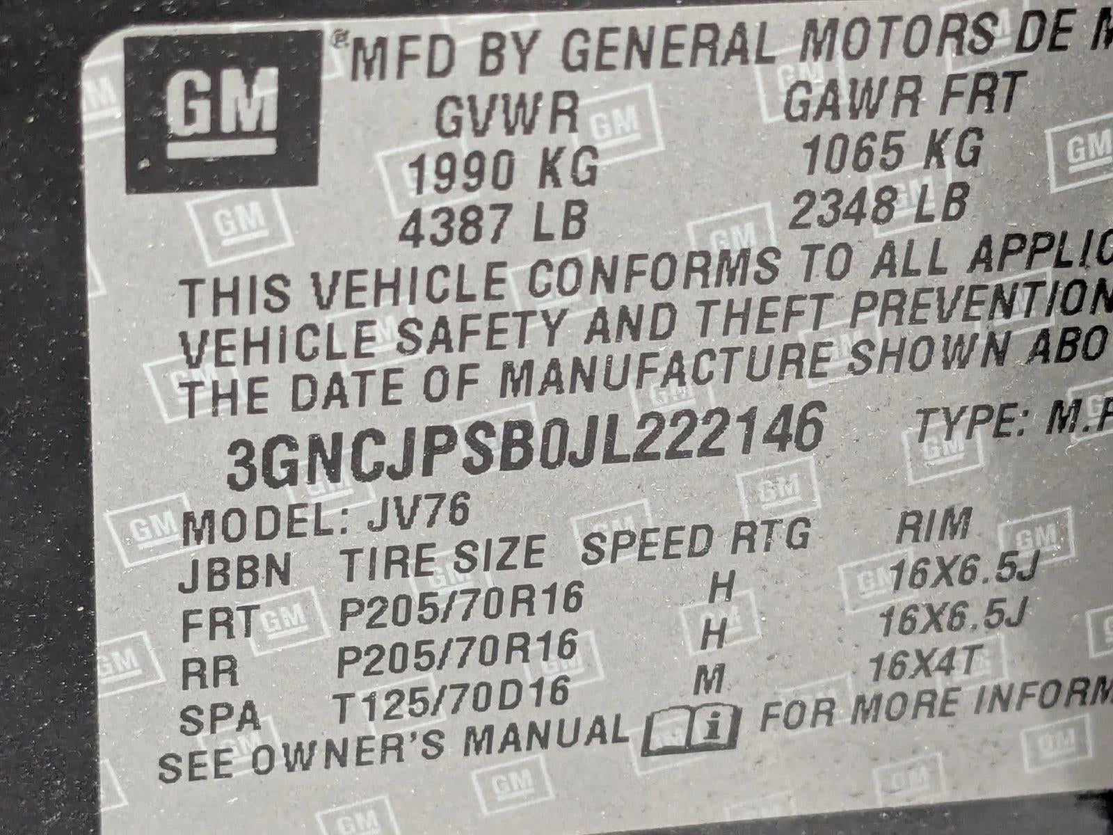 2018 Chevrolet Trax AWD 4dr LT