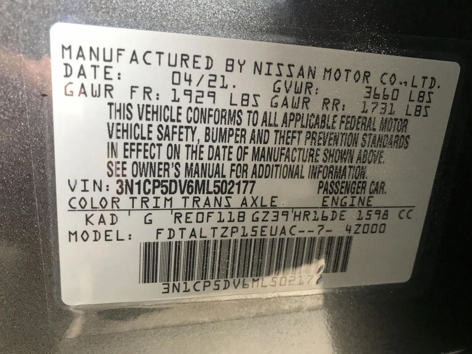 2021 Nissan Kicks SR FWD