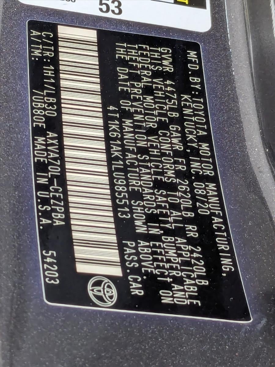 2020 Toyota Camry XSE Auto (Natl)