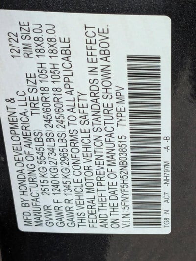 2022 Honda Pilot EX-L 2WD