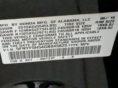 2016 Honda Pilot 2WD EX-L