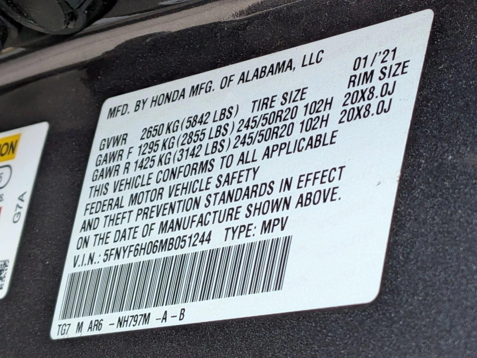 2021 Honda Pilot Elite AWD