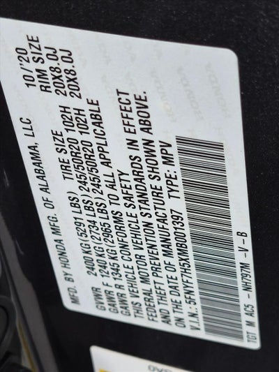 2021 Honda Passport EX-L FWD