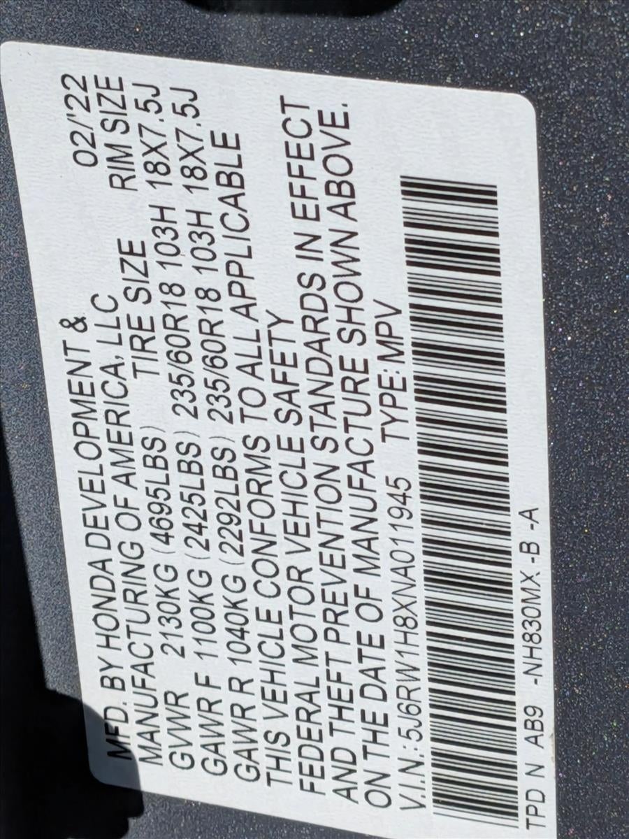 2022 Honda CR-V EX-L 2WD